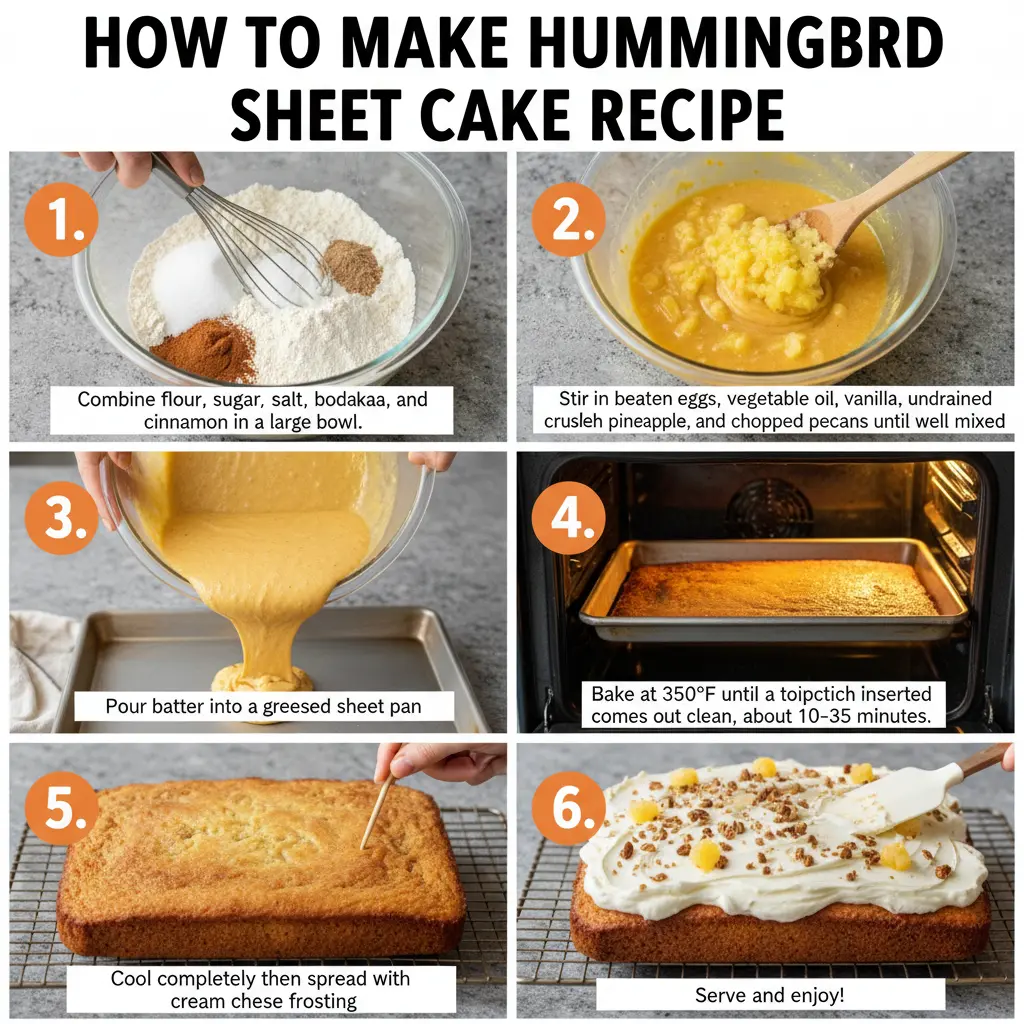 How to make hummingbird sheet cake recipe