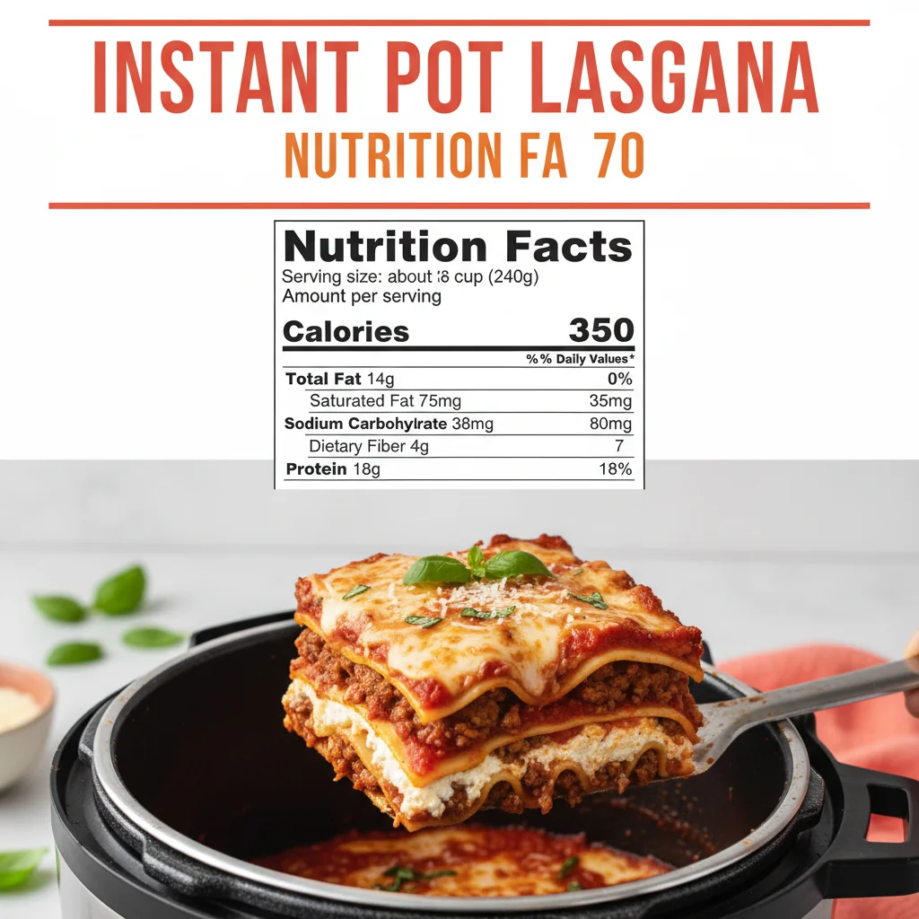 instant pot lasagna nutritional information