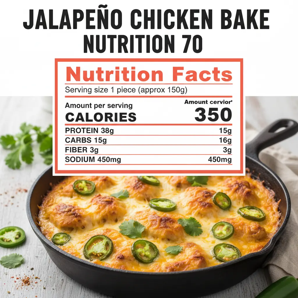 jalapeno chicken bake recipe nutritional information