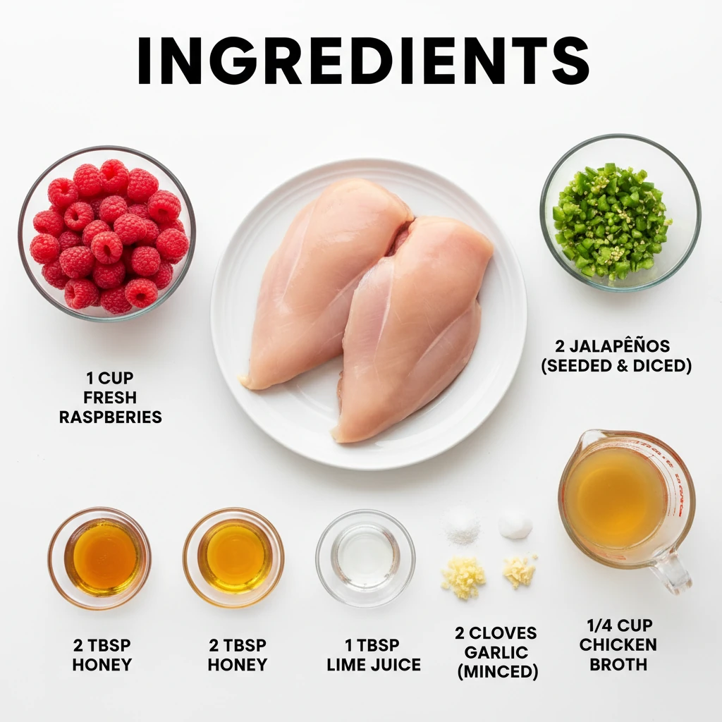 jalapeño raspberry chicken recipe ingredients