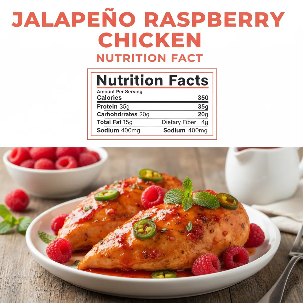 jalapeño raspberry chicken recipe nutritional information