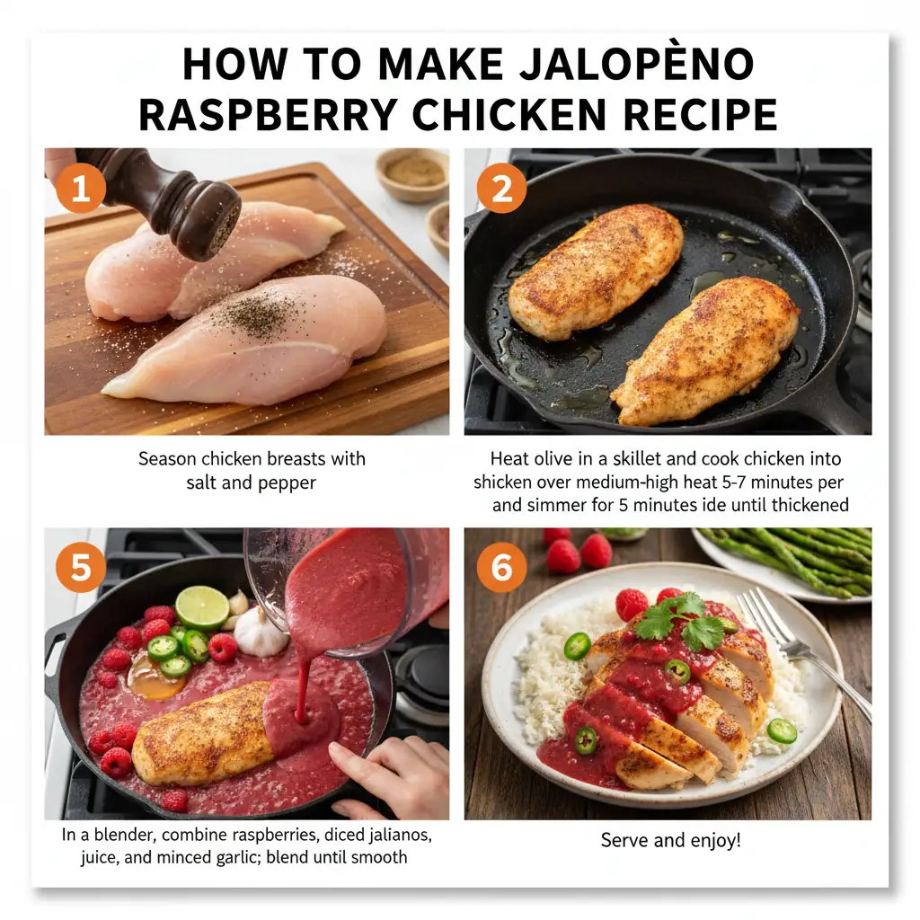 How to make jalapeño raspberry chicken recipe