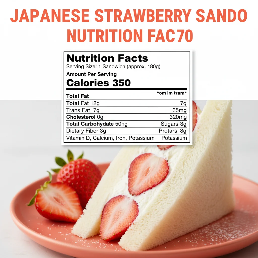 Japanese strawberry sandwich recipe nutritional information