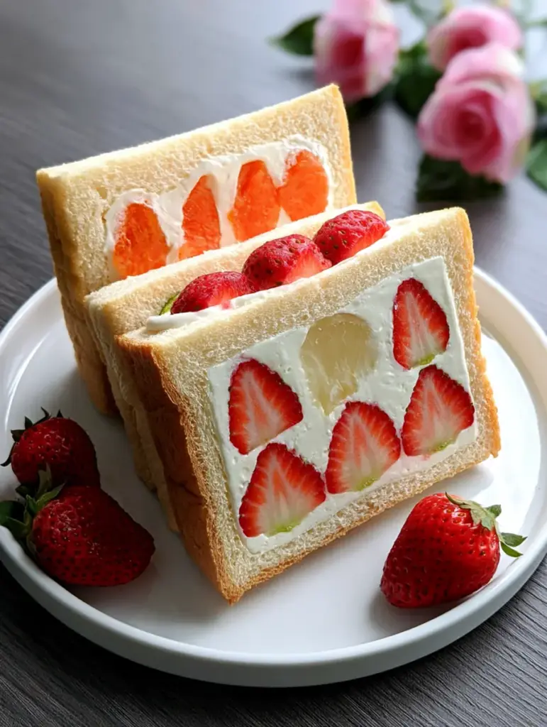 Japanese strawberry sandwich recipe recipeCard1
