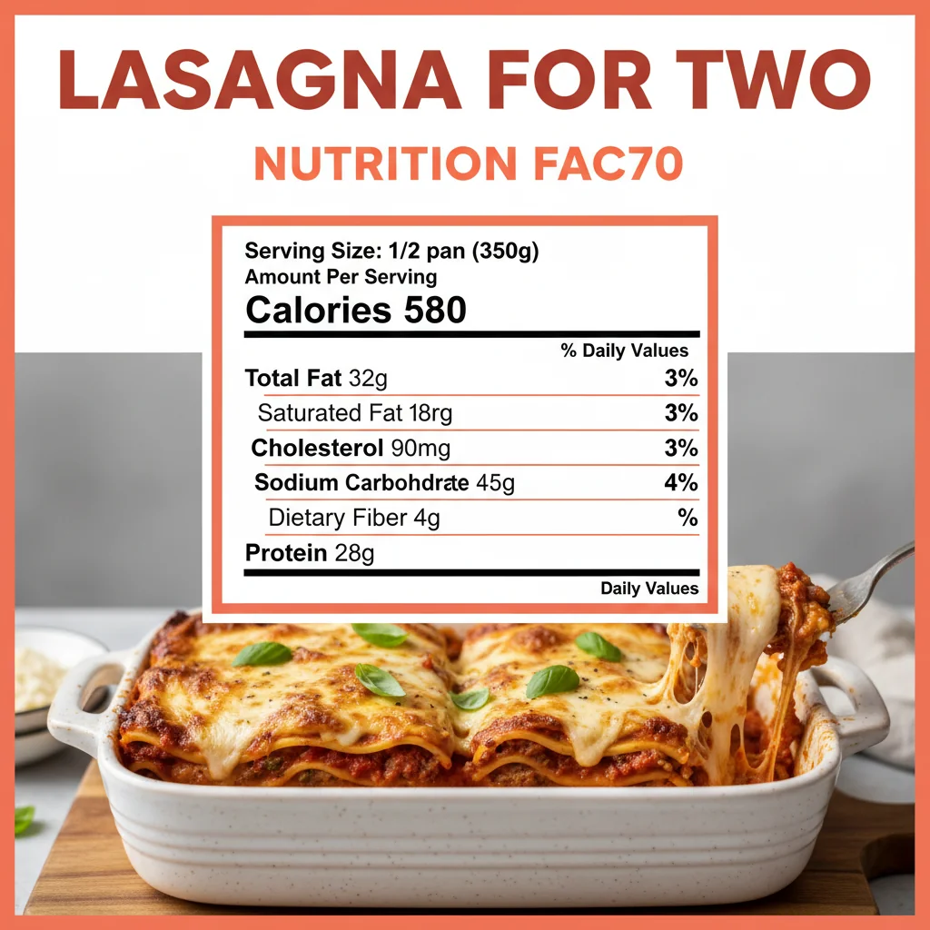lasagna for two nutritional information