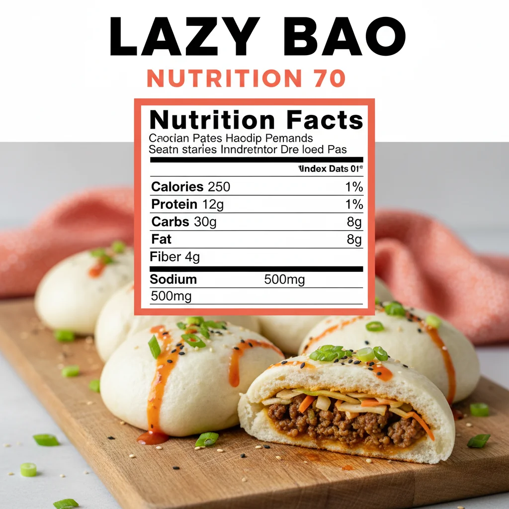 lazy bao recipe nutritional information