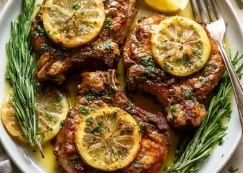 lemon butter pork chops recipe featured