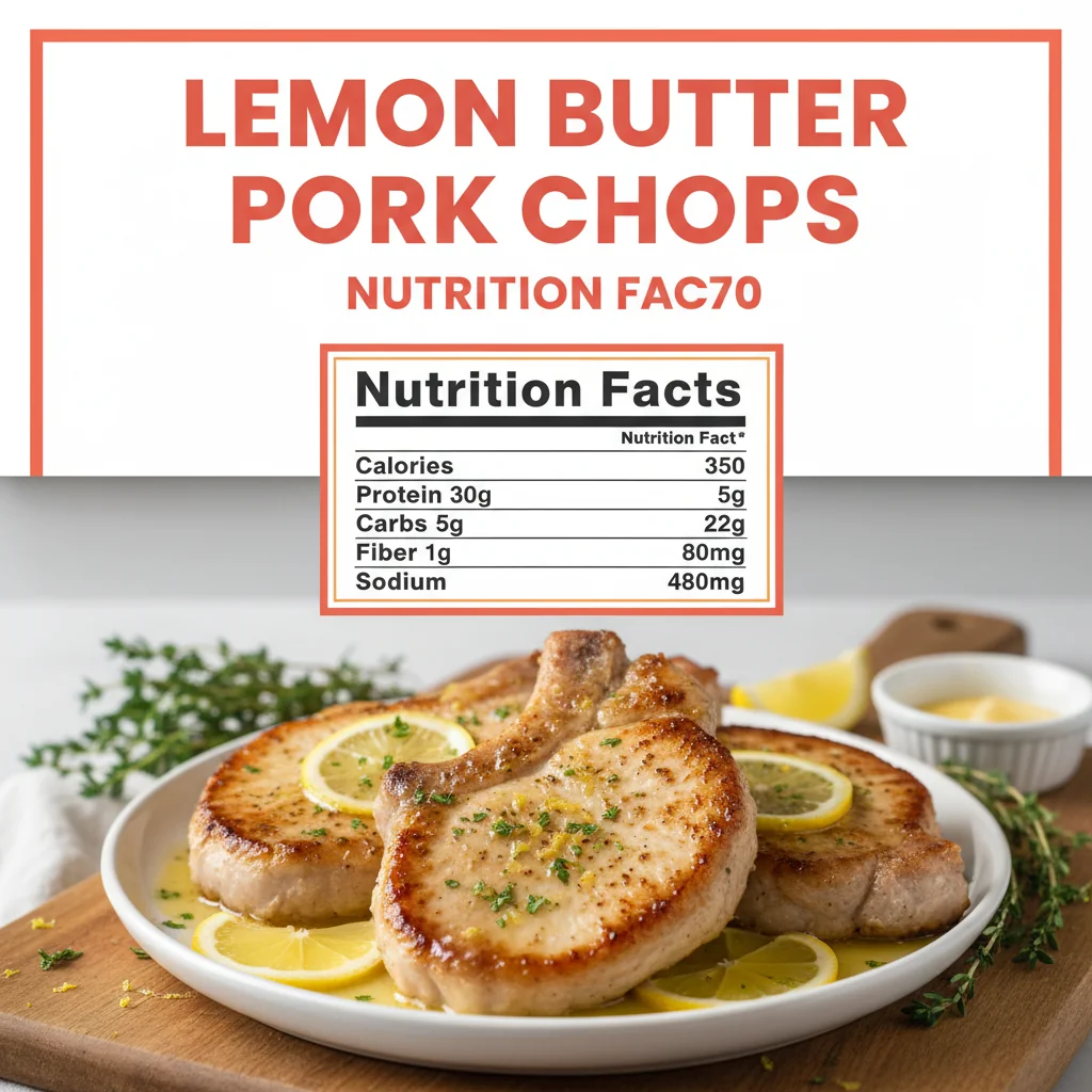 lemon butter pork chops recipe nutritional information