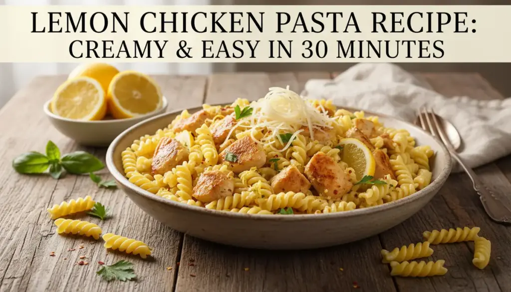 lemon chicken pasta recipe recipeCard1