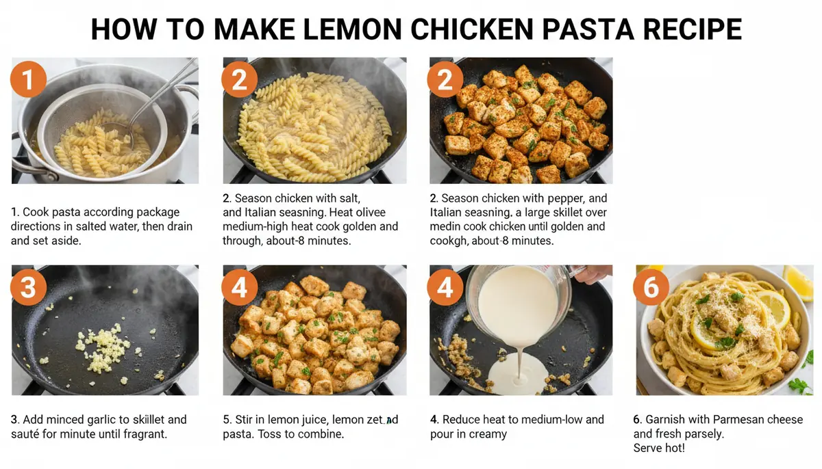 How to make lemon chicken pasta recipe