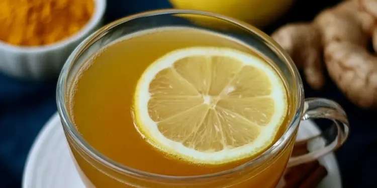 lemon ginger turmeric drink recipe featured