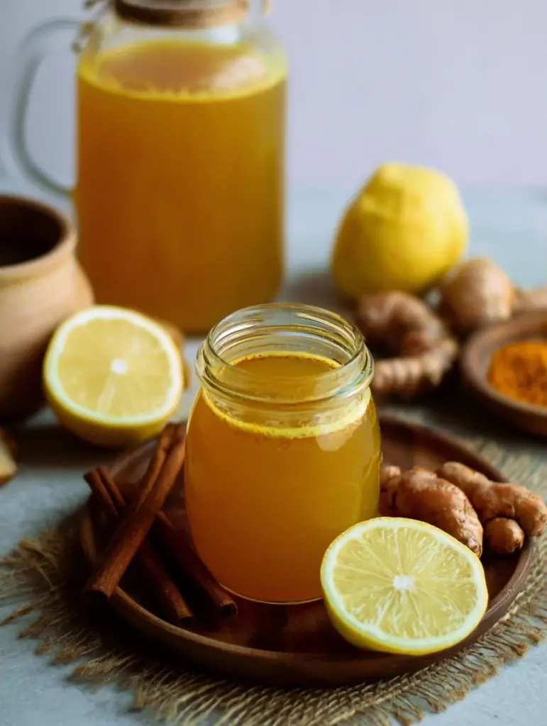 lemon ginger turmeric drink recipe recipeCard1