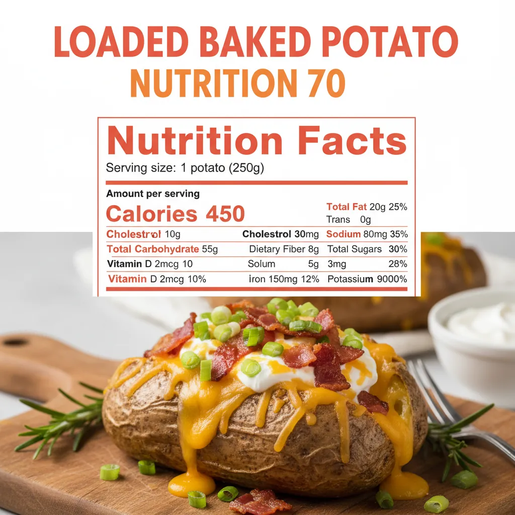 loaded baked potato recipe nutritional information