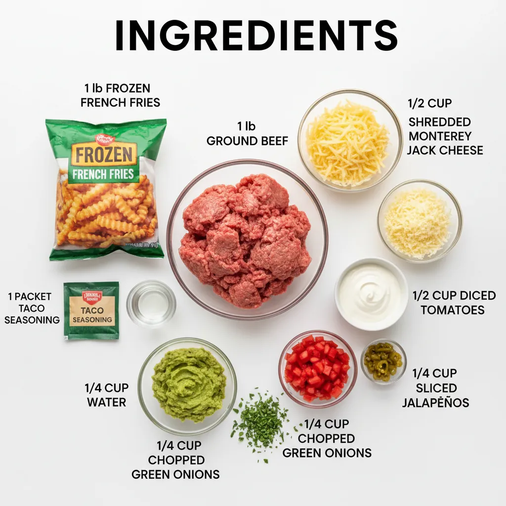 loaded beef fries recipe ingredients