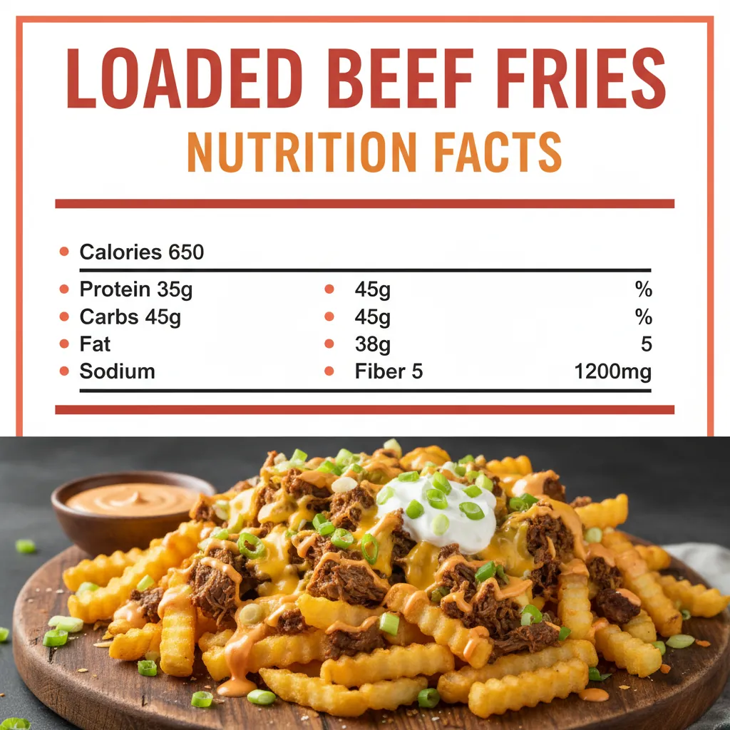 loaded beef fries recipe nutritional information