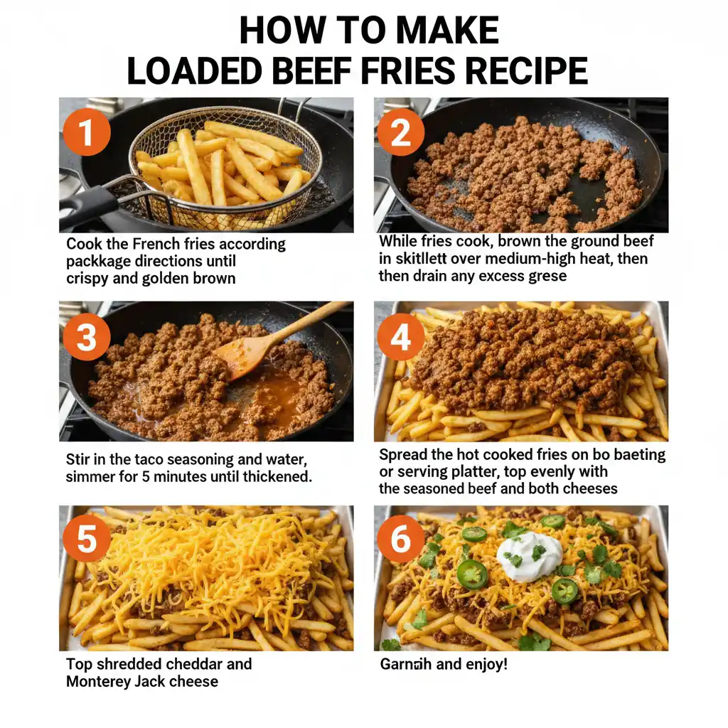 How to make loaded beef fries recipe