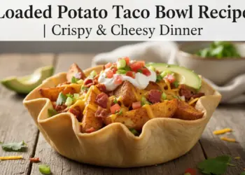 loaded potato taco bowl recipe featured