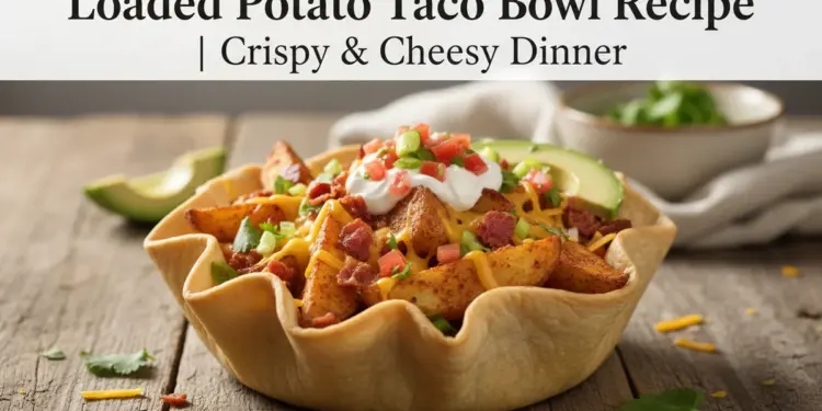 loaded potato taco bowl recipe featured