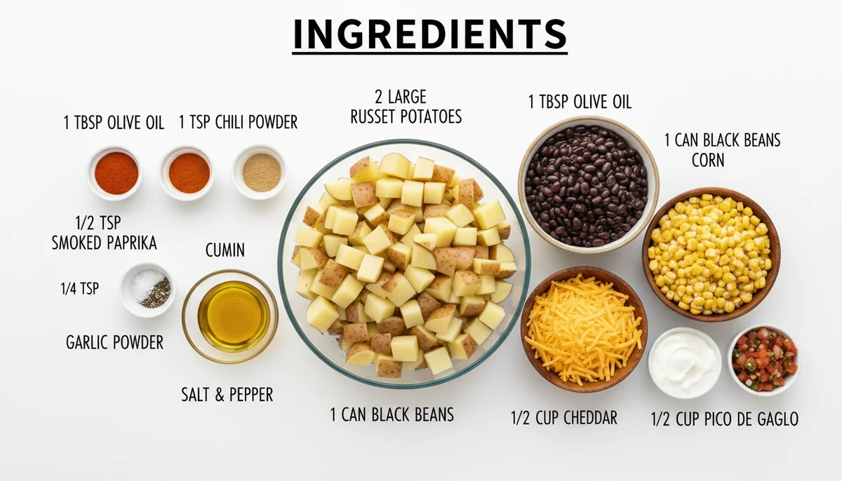 loaded potato taco bowl recipe ingredients