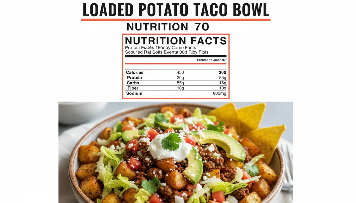 loaded potato taco bowl recipe nutritional information