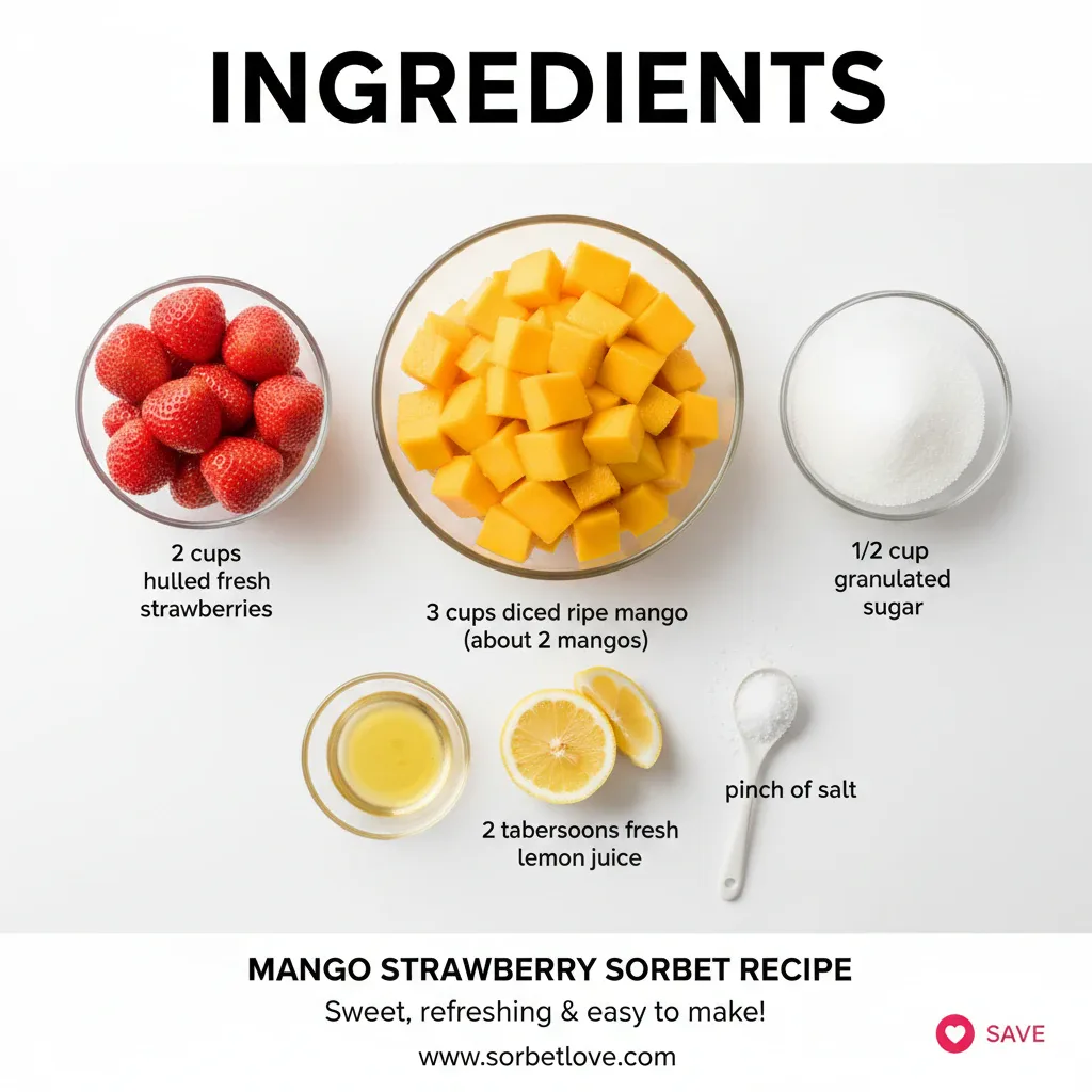 mango strawberry sorbet recipe ingredients
