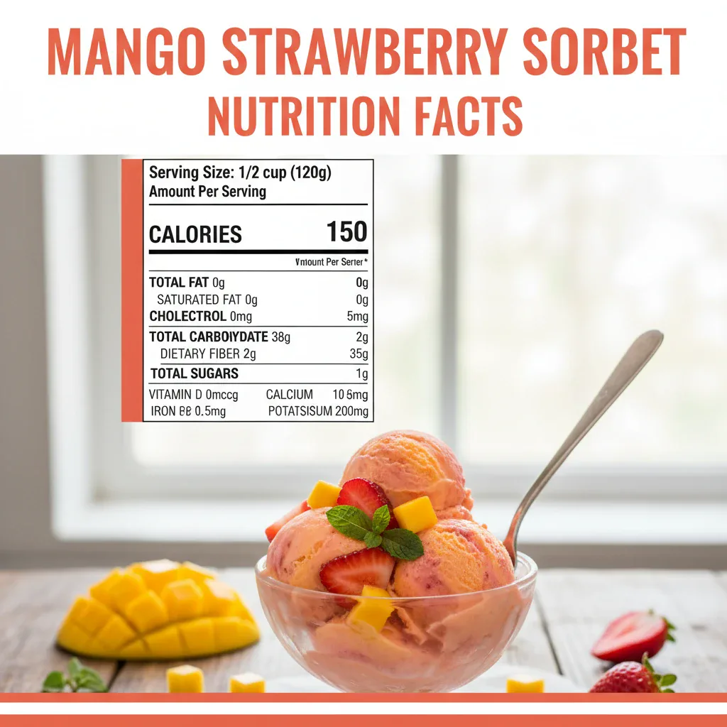 mango strawberry sorbet recipe nutritional information