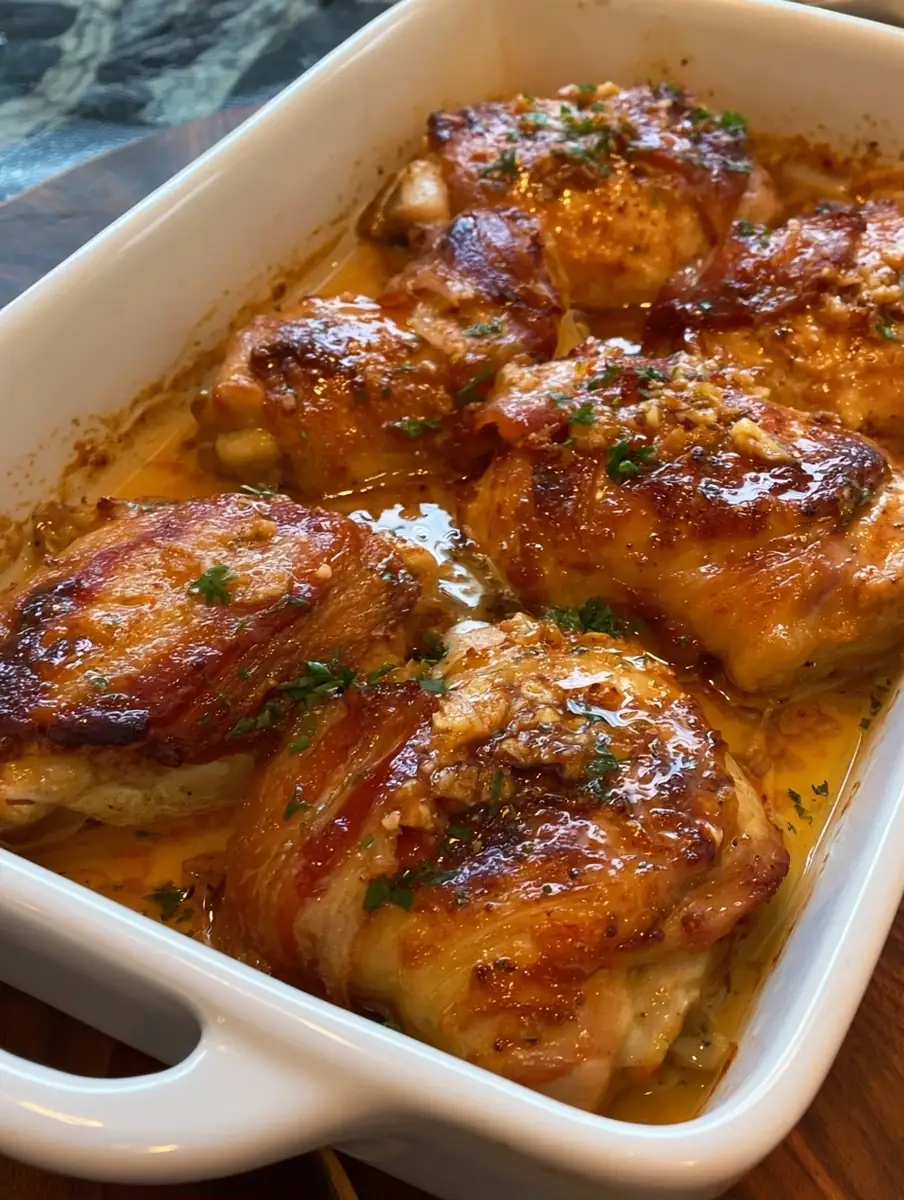 maple garlic bacon chicken recipe featured