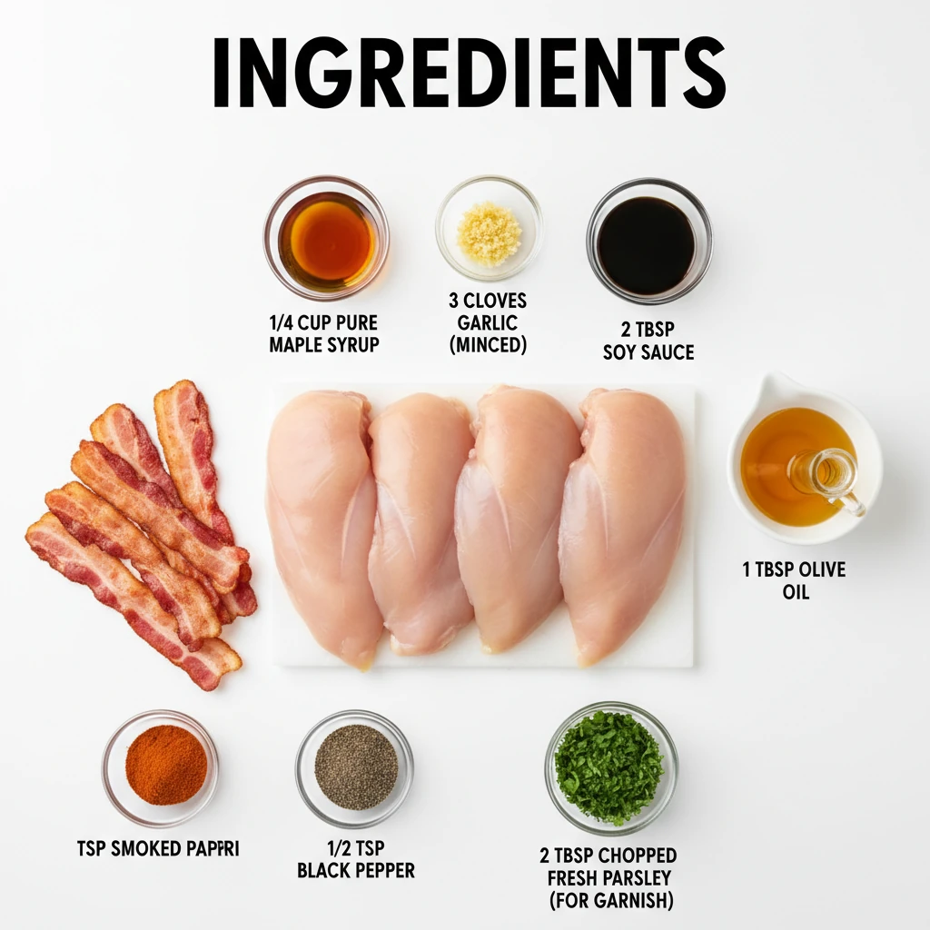 maple garlic bacon chicken recipe ingredients
