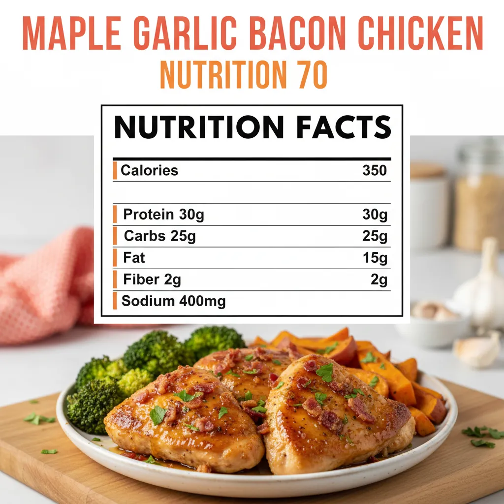 maple garlic bacon chicken recipe nutritional information