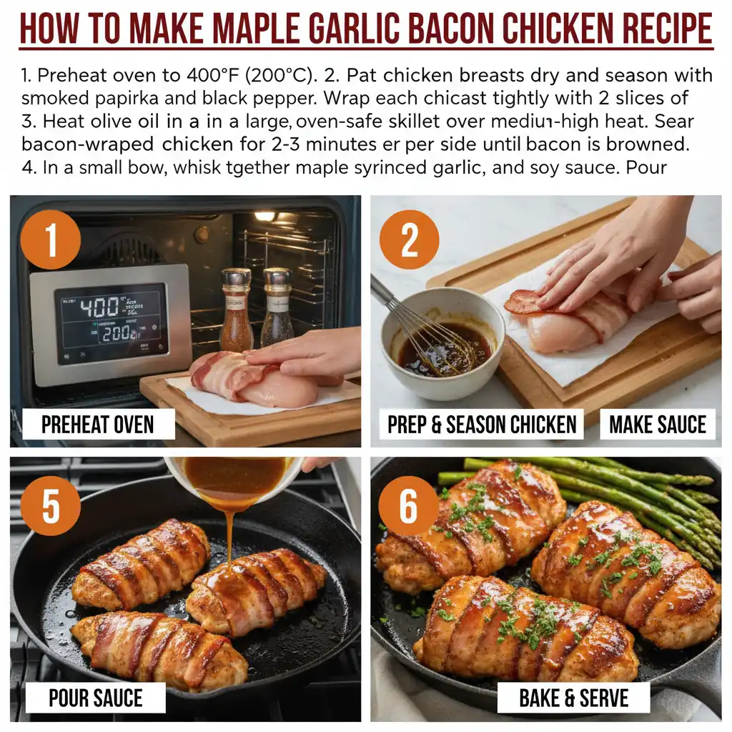 How to make maple garlic bacon chicken recipe