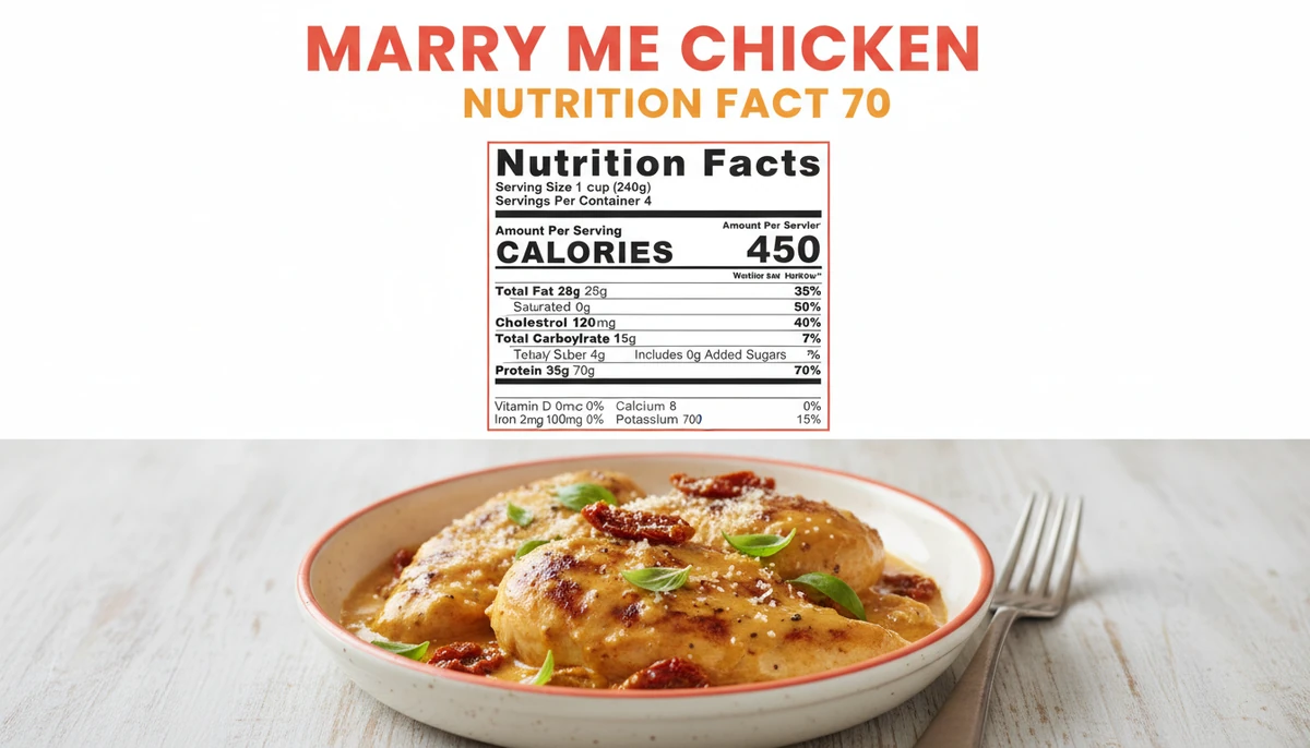 marry me chicken recipe nutritional information
