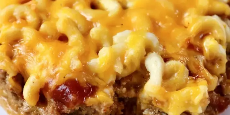 meatloaf mac and cheese casserole recipe featured