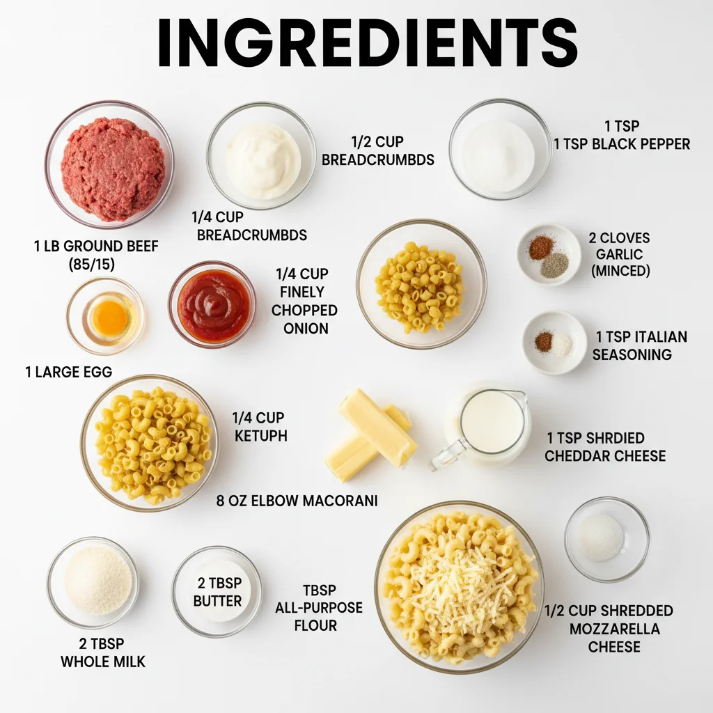 meatloaf mac and cheese casserole recipe ingredients