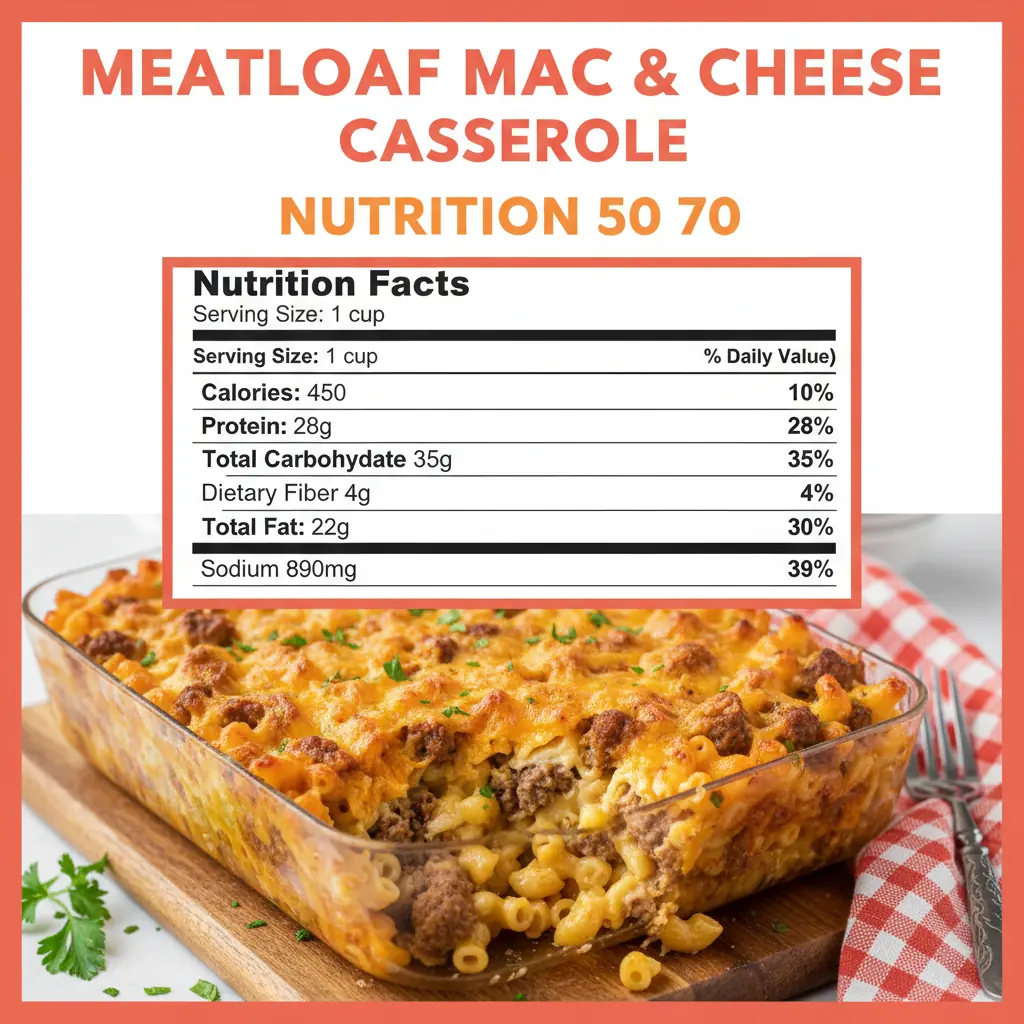 meatloaf mac and cheese casserole recipe nutritional information