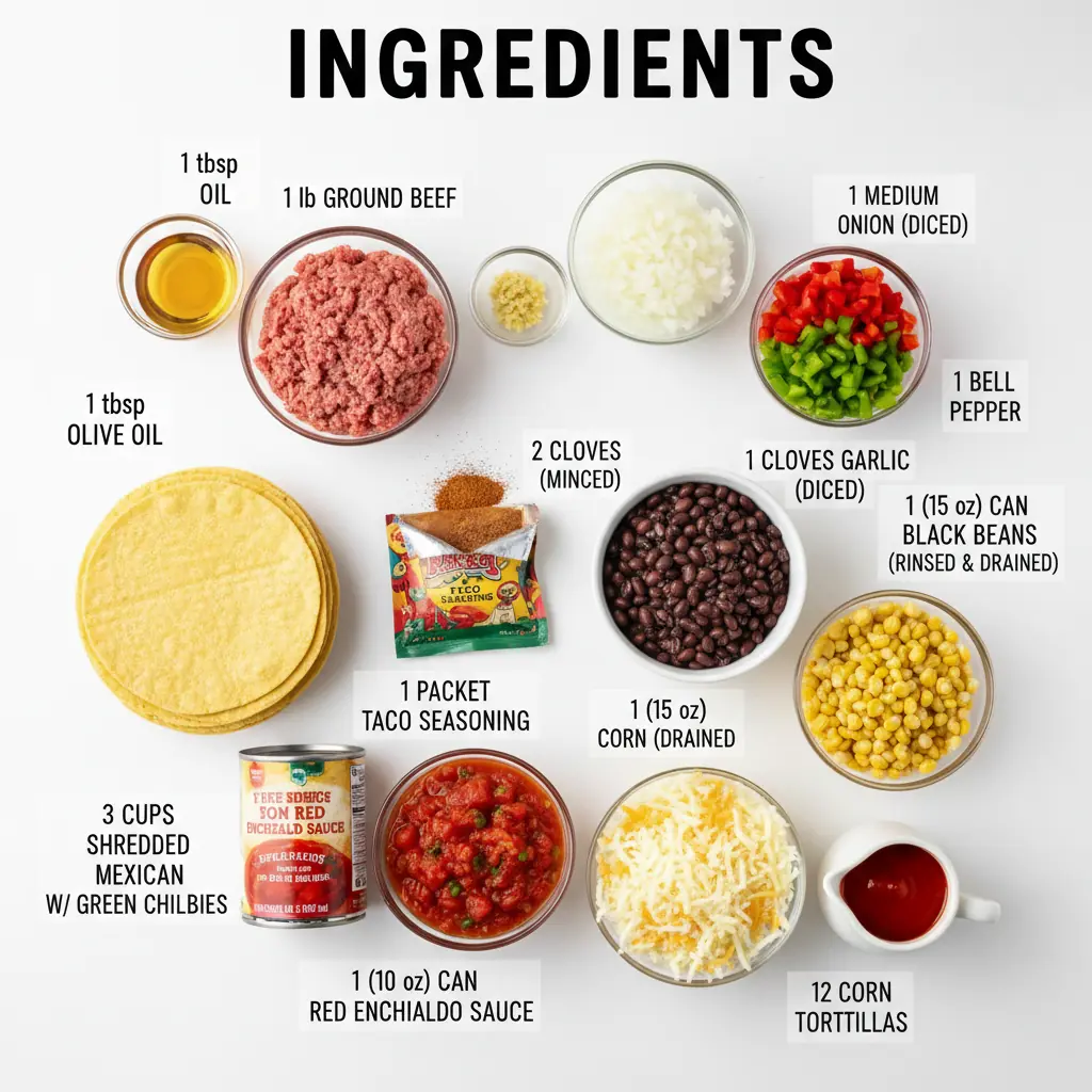 Mexican lasagna recipe ingredients