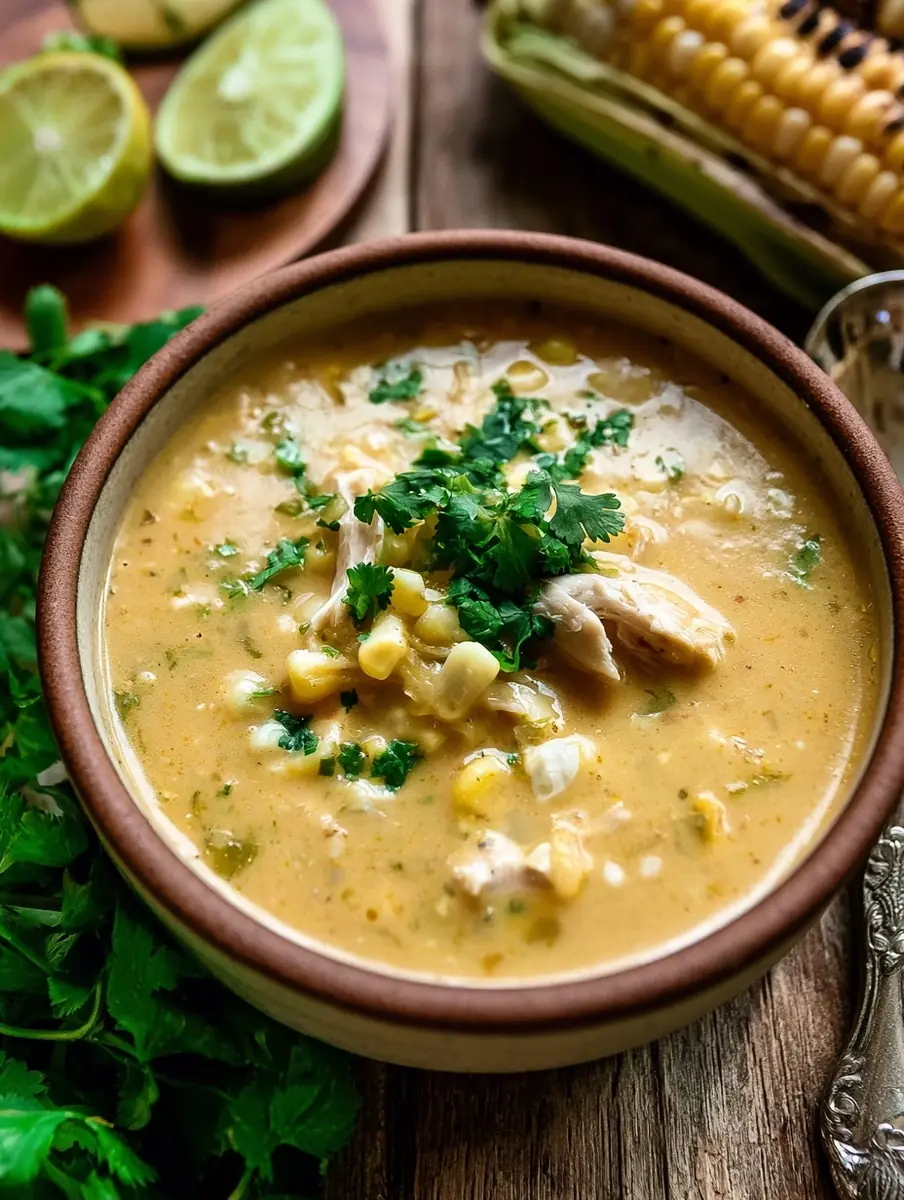 mexican street corn chicken soup recipe featured