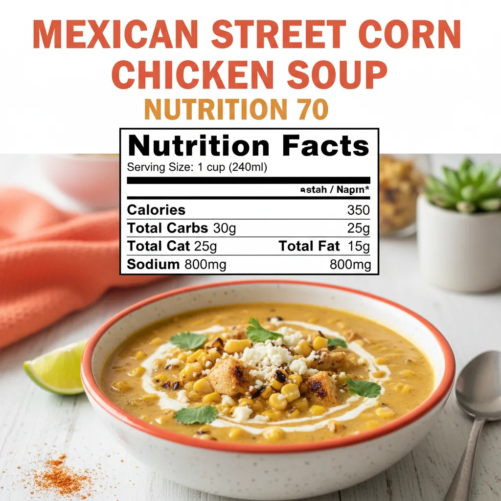 mexican street corn chicken soup recipe nutritional information