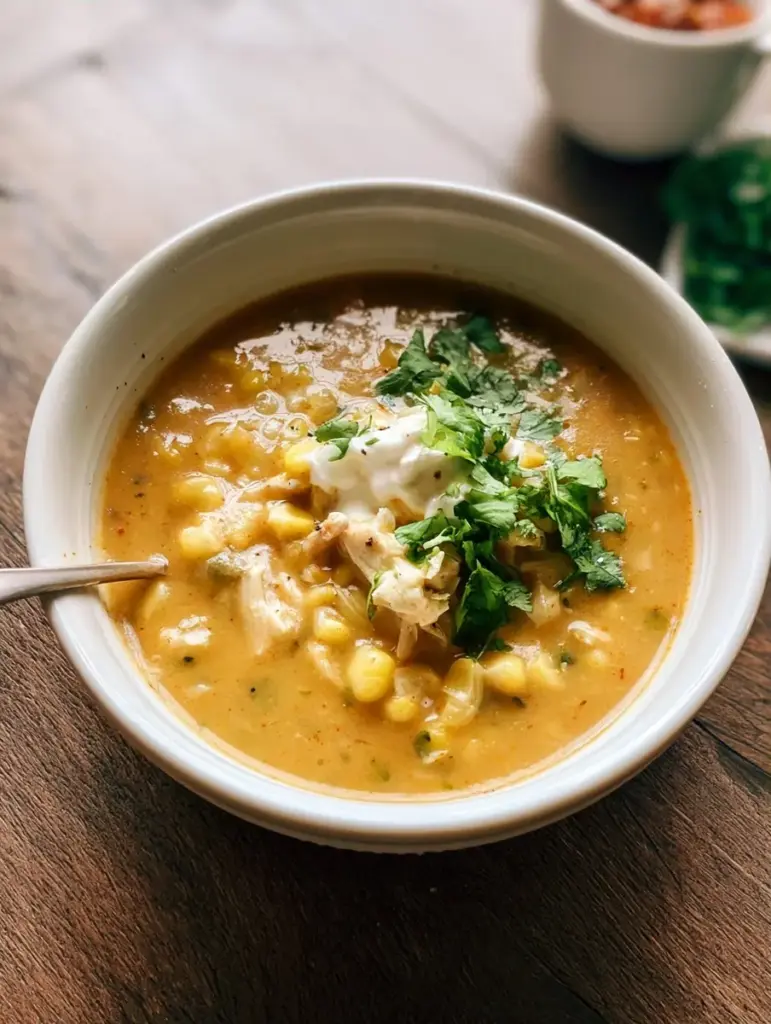 mexican street corn chicken soup recipe recipeCard1