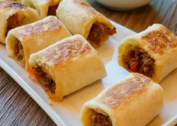 mini beef burritos recipe featured