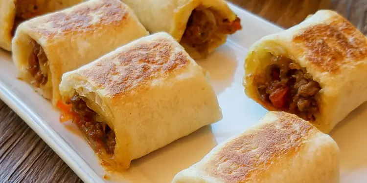 mini beef burritos recipe featured