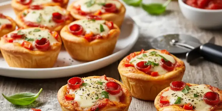 mini pizza cups recipe featured