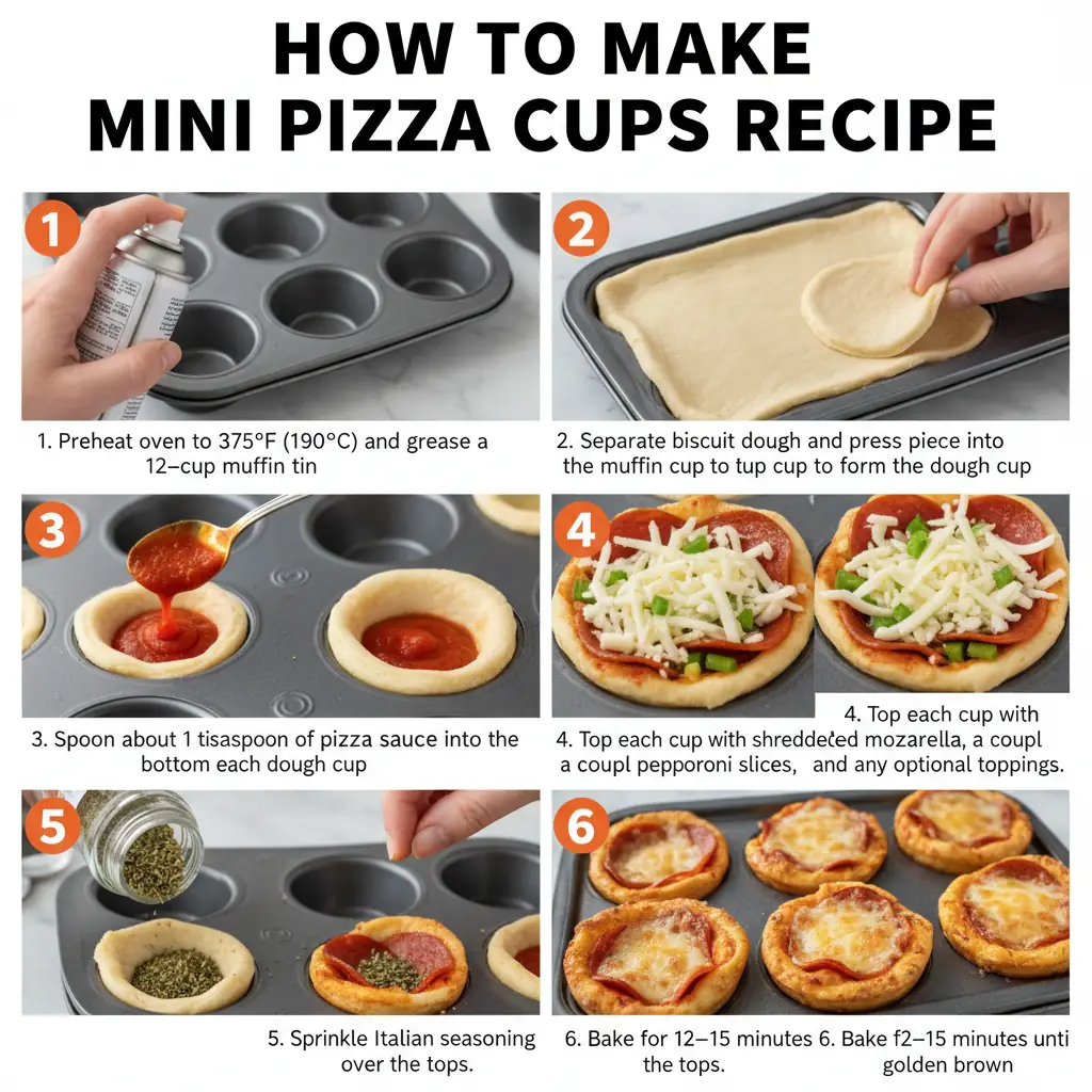 How to make mini pizza cups recipe