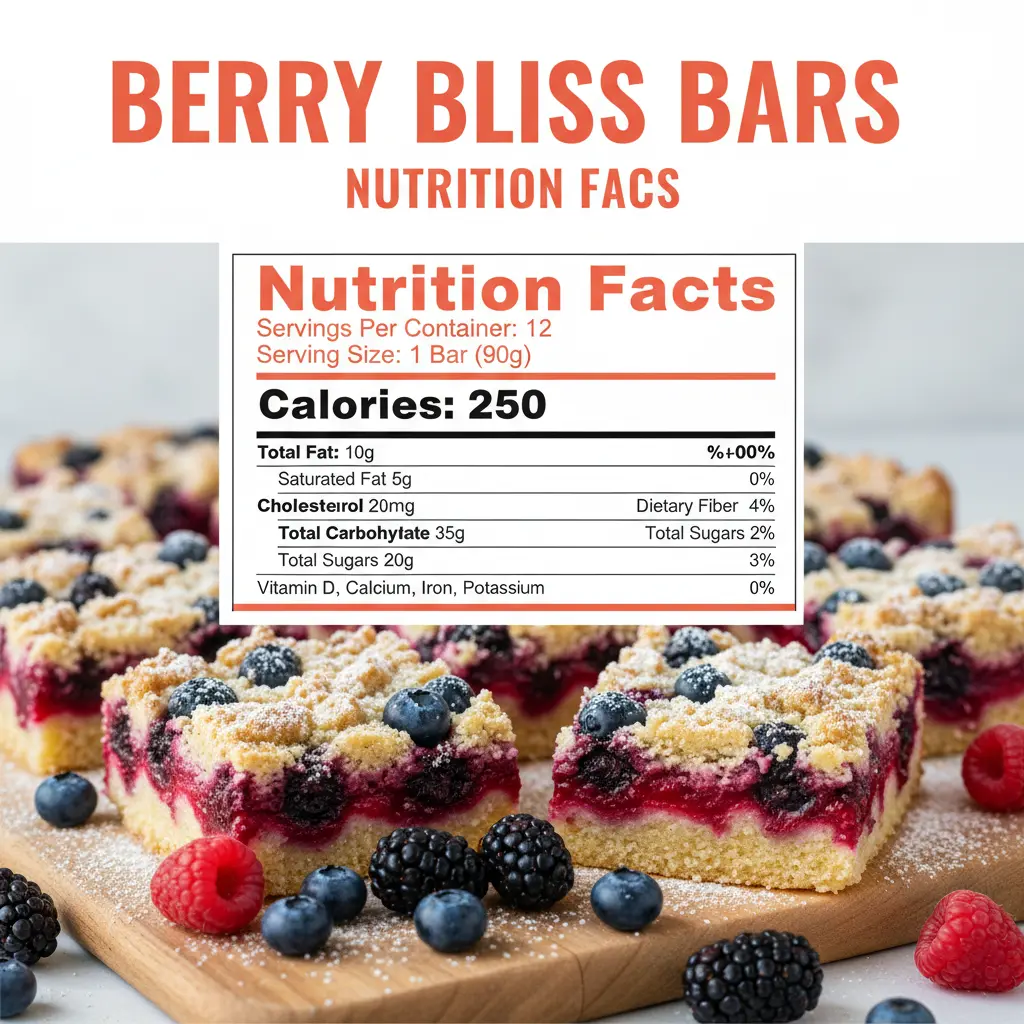 mixed berry dessert recipe nutritional information