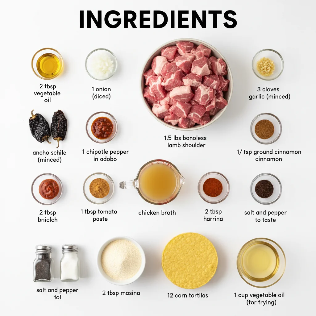 mole lamb puffy tacos recipe ingredients