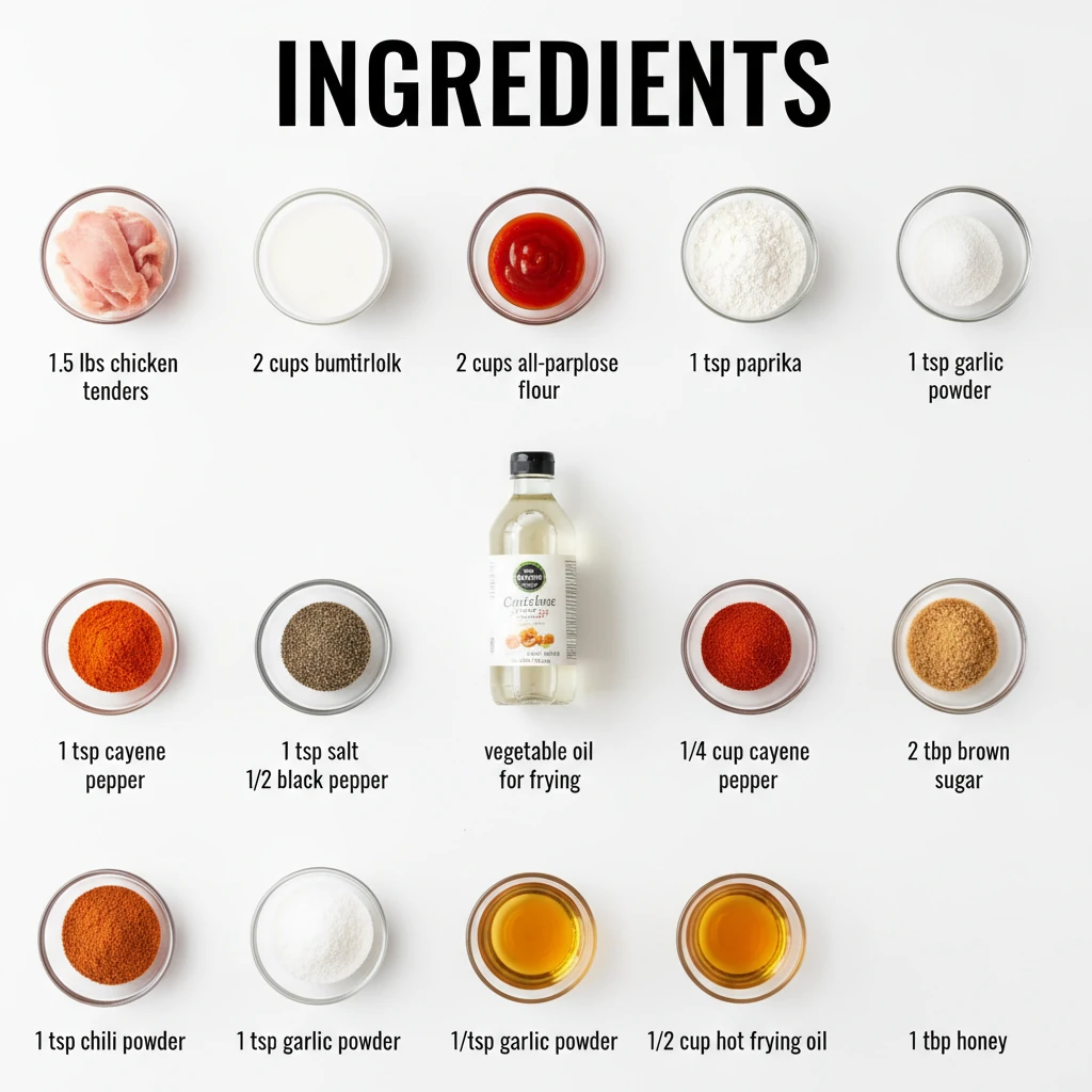 Nashville hot chicken tenders recipe ingredients