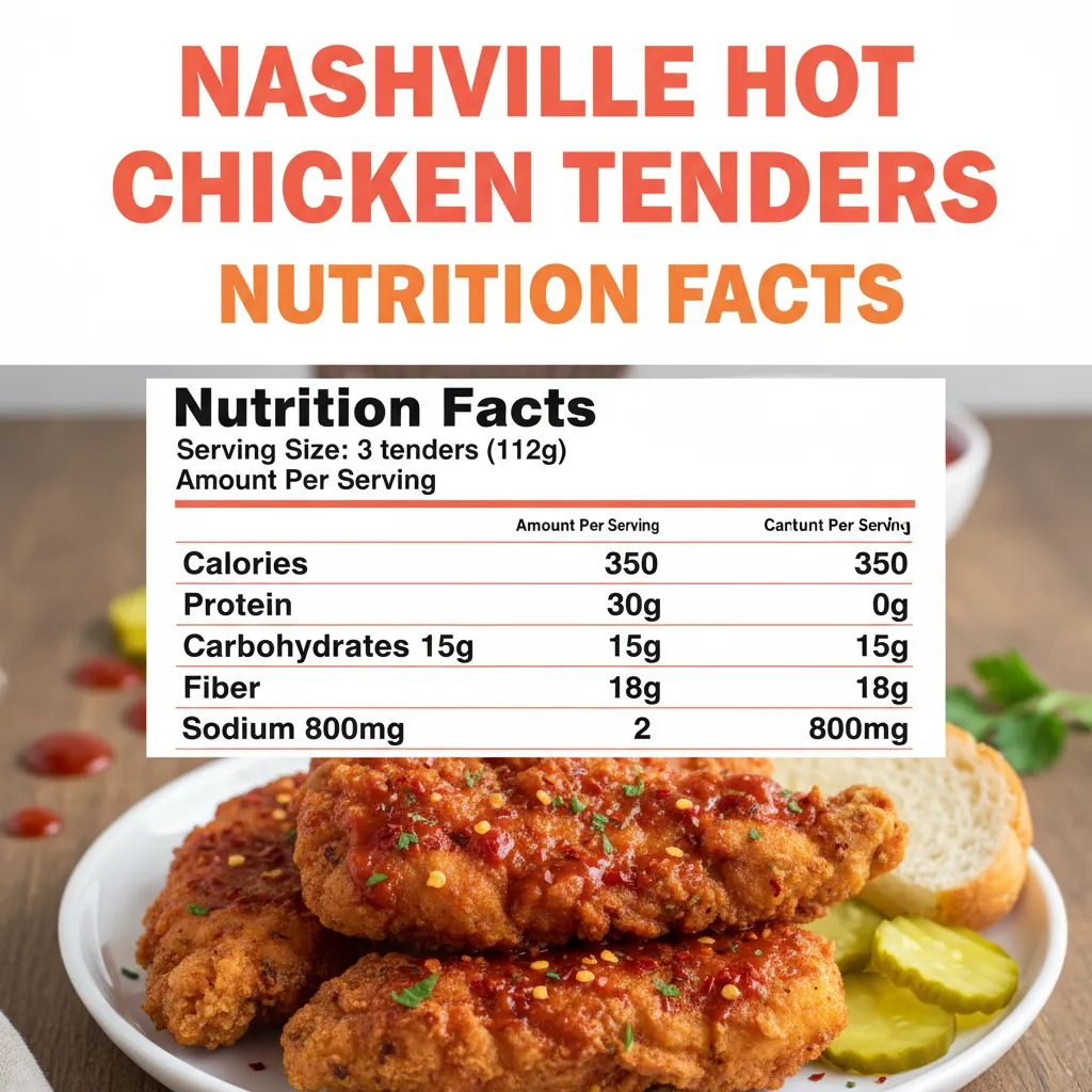 Nashville hot chicken tenders recipe nutritional information