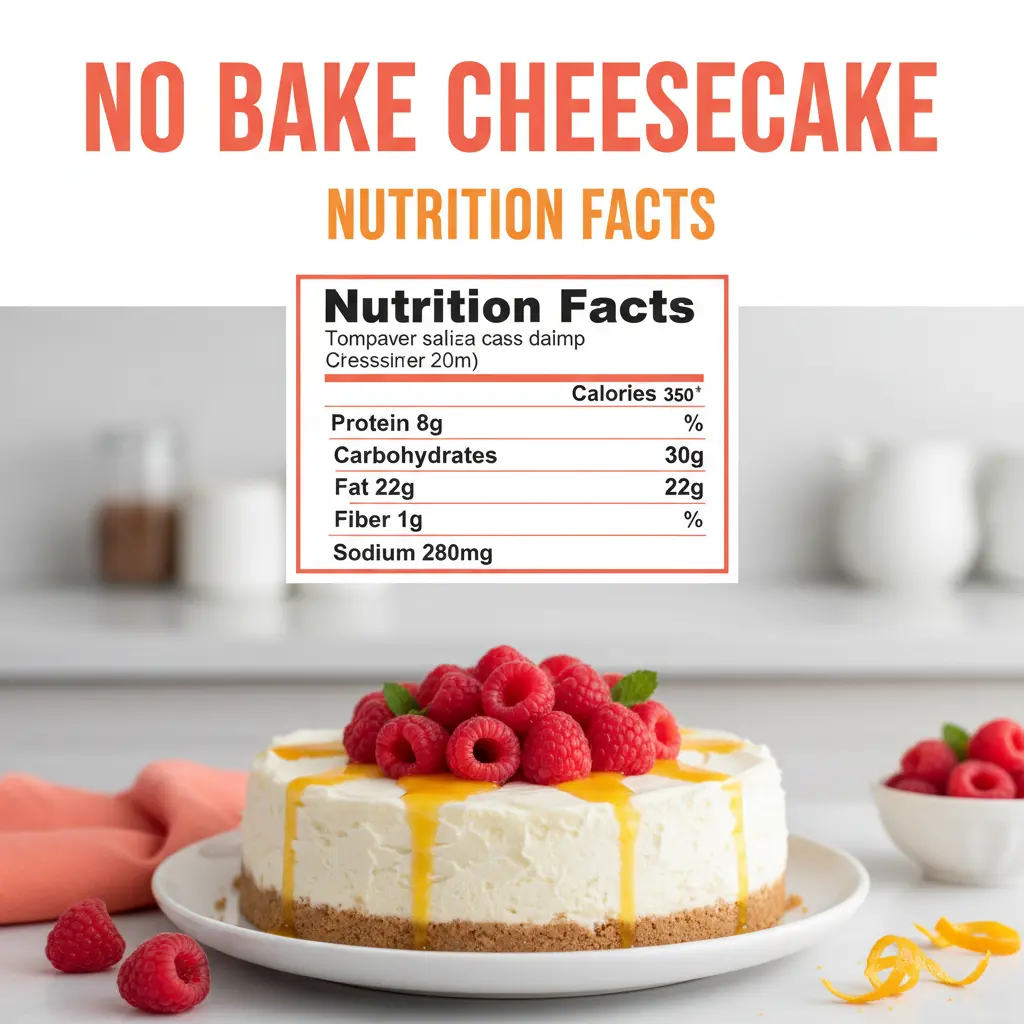 no bake cheesecake recipe nutritional information