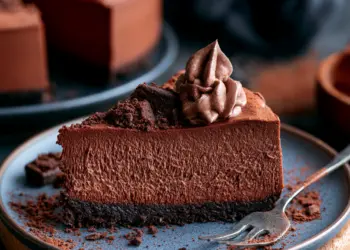 no bake chocolate cheesecake recipe featured