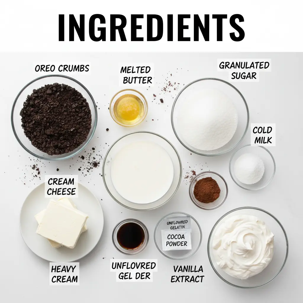 no bake chocolate cheesecake recipe ingredients