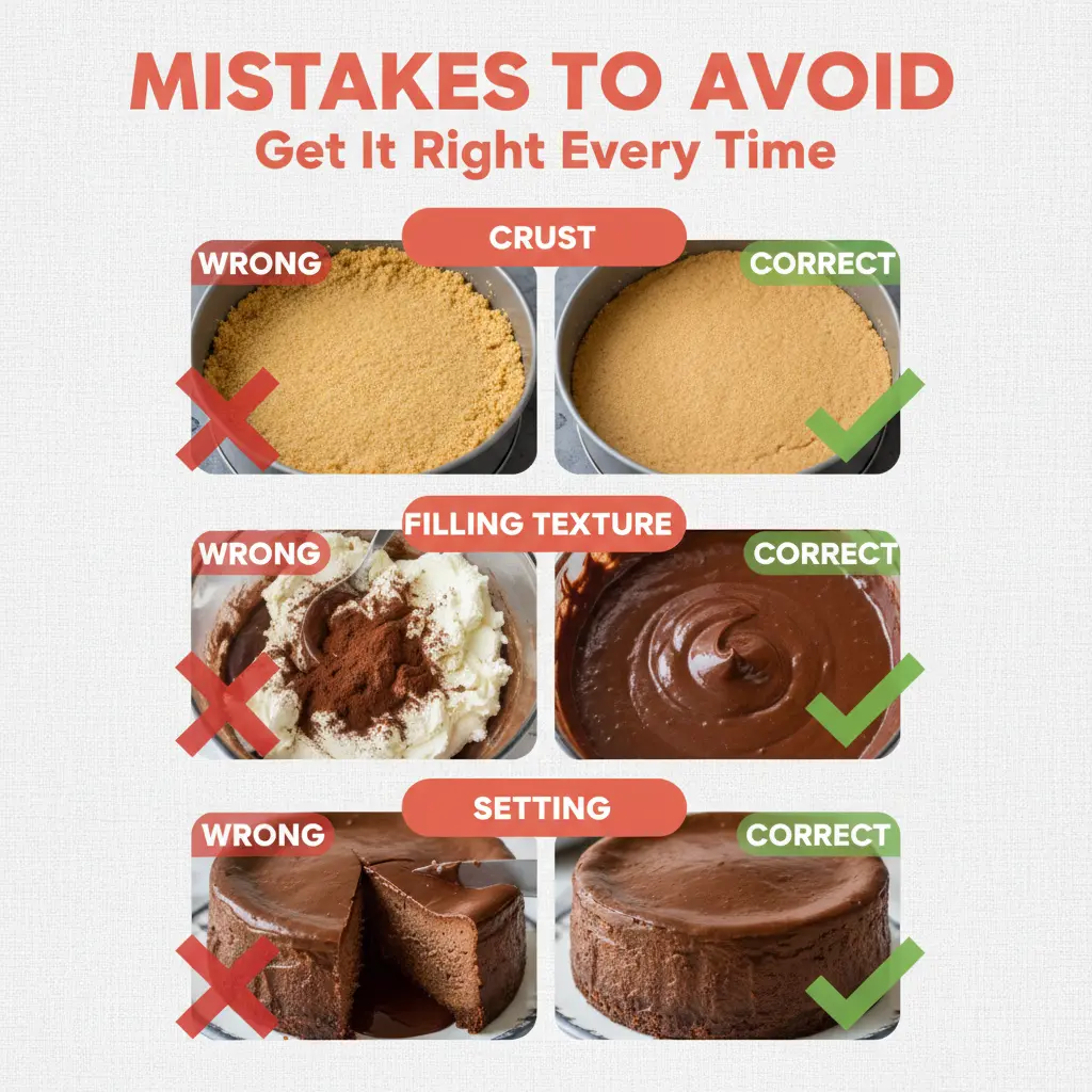no bake chocolate cheesecake recipe common mistakes